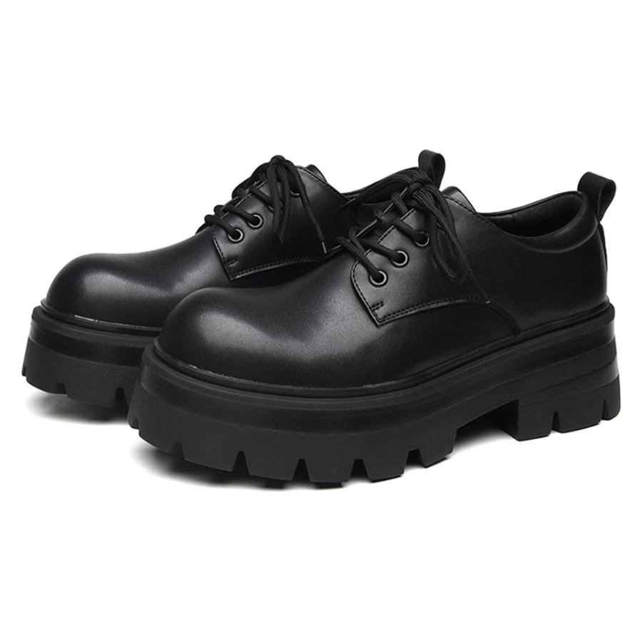 Lanza Casual Leather Shoes Men's Low Top Black