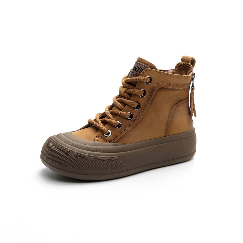 CHOVO Cow Leather Casual Shoes 5CM Women's