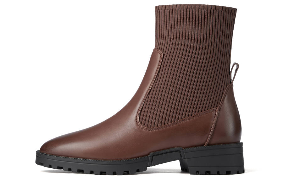 Clarks Cow Leather Ankle Boots Women's Dark Brown