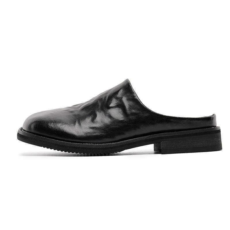 WEISHIBANGWEI Abrasion Resistant Closed Toe Slippers Men's Black