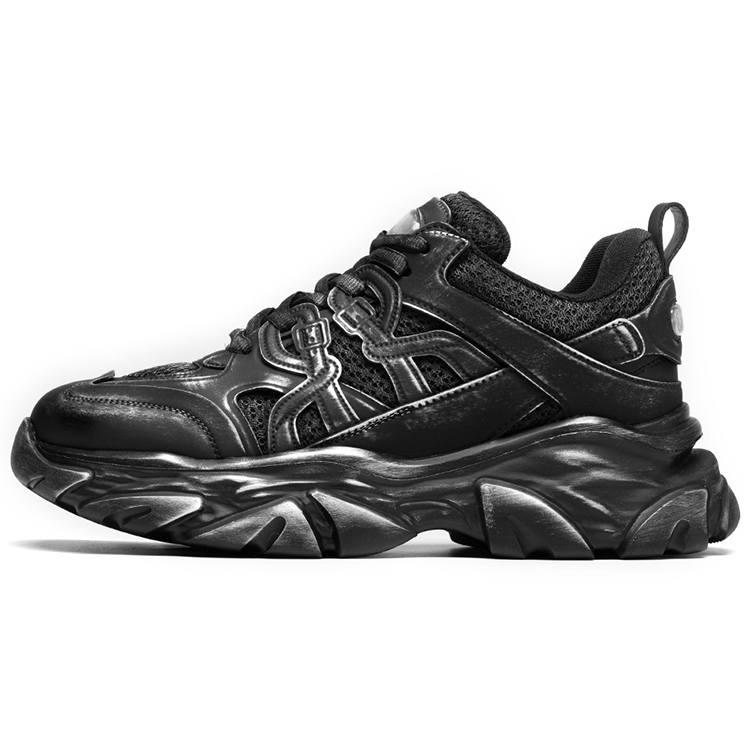 ROBERTA DI CAMERINO Height Increasing Abrasion Resistant Slip Resistant Low top Chunky Sneakers Men's Black Gray