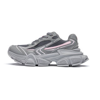 CINDY C ERIC Cow Leather Low top Chunky Sneakers Women's Gray