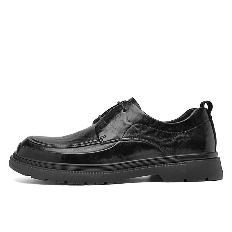 SEPTWOLVES Top Grain Cow Leather Men's Casual Shoes Men's Black