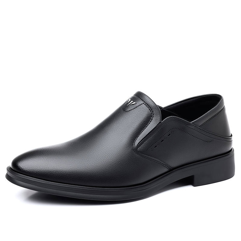 EGCHI Casual Leather Shoes Men's Low Top Black/White