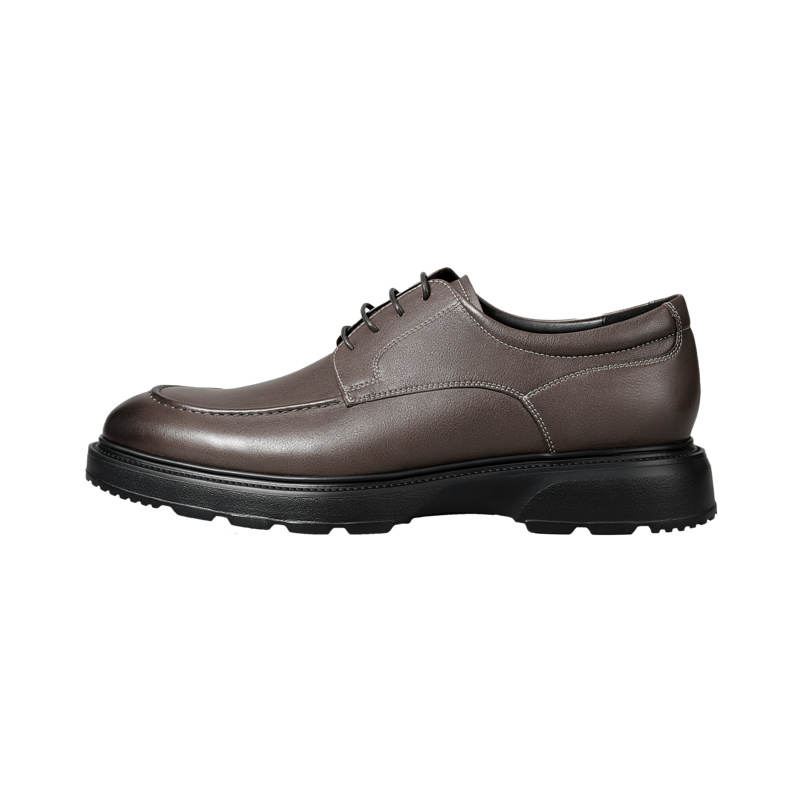 GOLDLION Top Grain Cow Leather Dress Shoes Men's Light Coffee