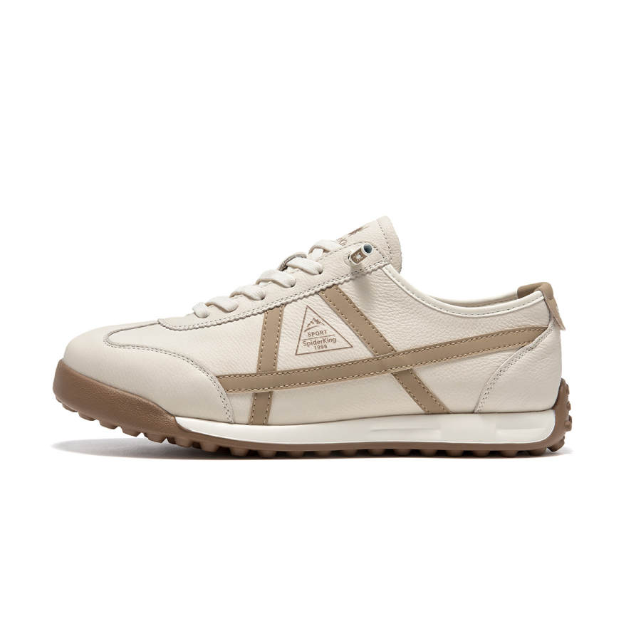 Spider King Cow Leather Slip Resistant Slip Resistant Low top Casual Shoes Men's Khaki