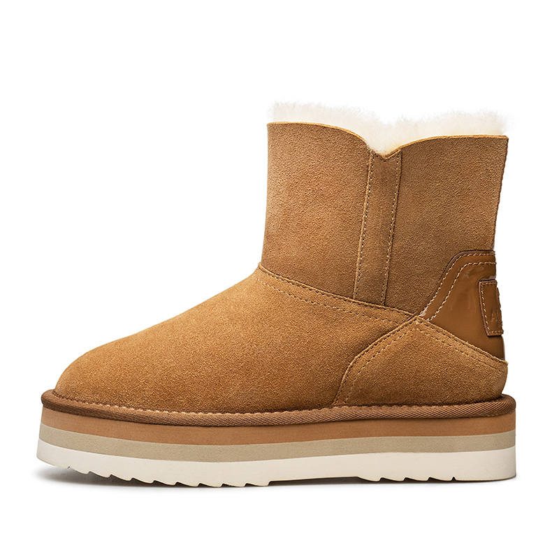 AU&MU Thermal Slip Resistant Thermal Slip Resistant Platform 7.5cm Snow Boots Women's