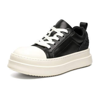 WEISHIBANGWEI Cow Split Leather Low top Skateboard Shoes Men's