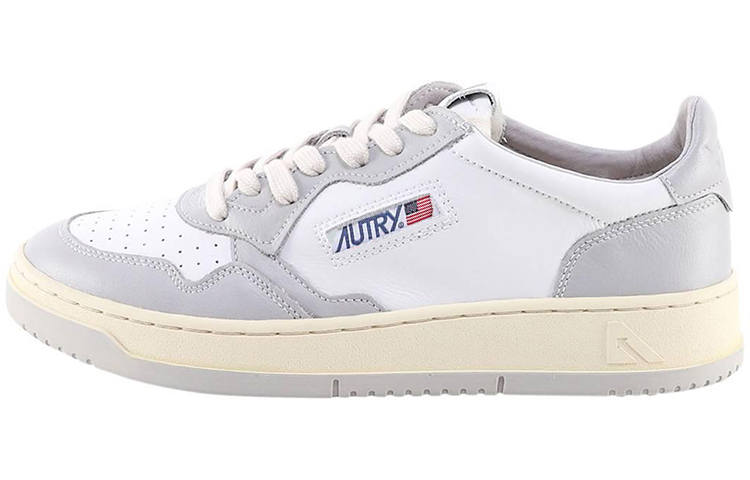 AUTRY AUTRY Medalist Leather Low White Grey Women's