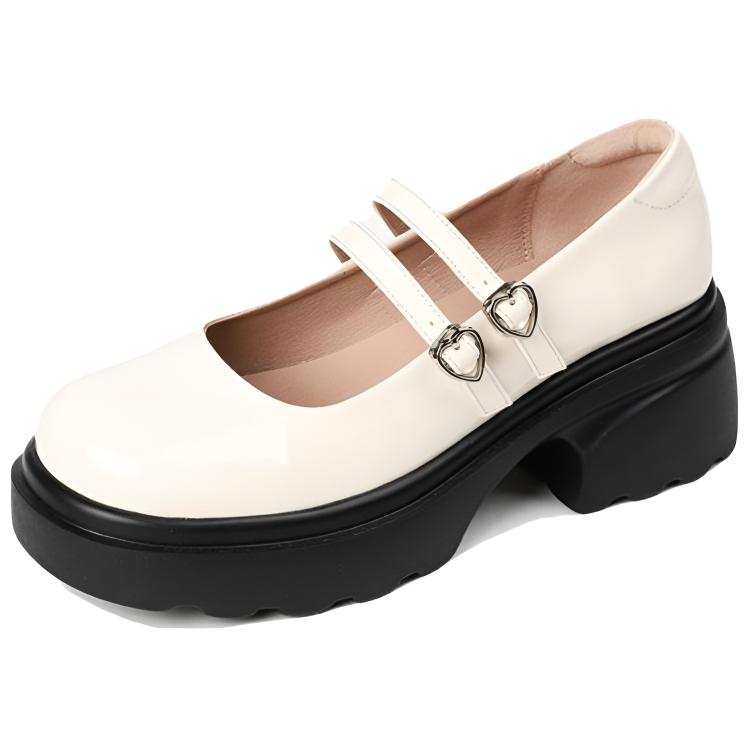 TATAYA Patent Leather Platform Mary Jane Shoes Women's
