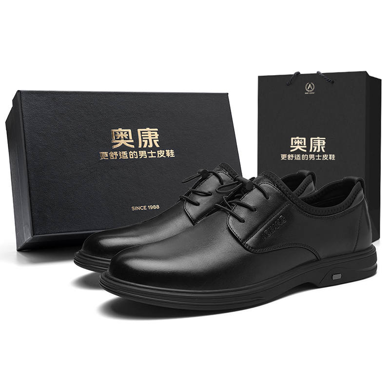AOKANG Dress Shoes Men's Low Top Black