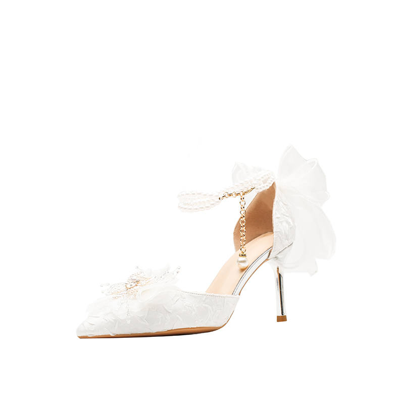 Zubumei Slim Heel High Heels Women's White