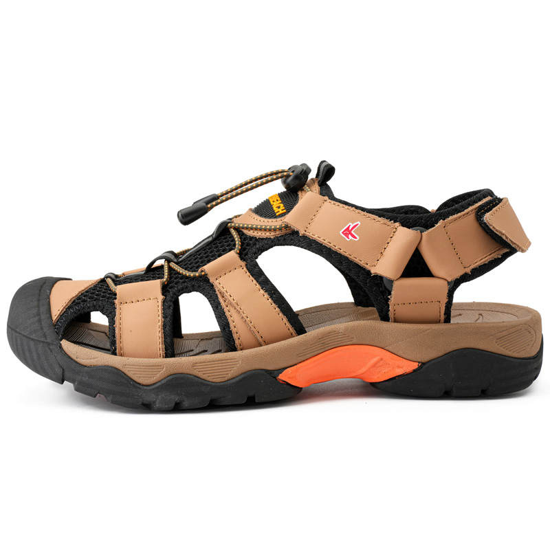 ZANSITE Top Grain Cow Leather Slip Resistant Abrasion Resistant River Trekking Shoes Men's
