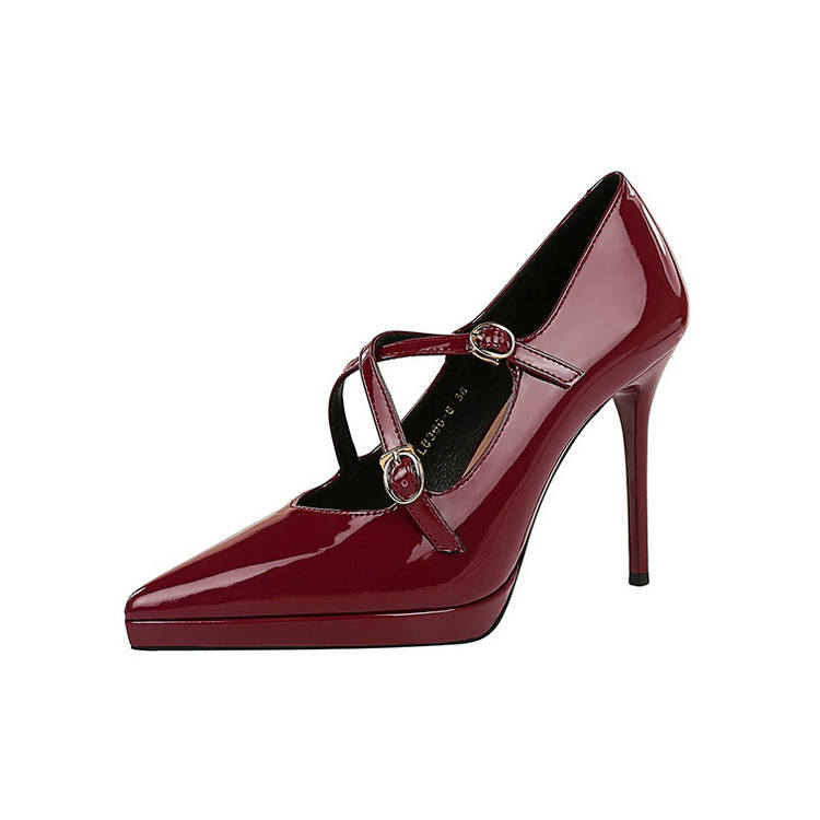 BIGTREE BIGTREE Patent Leather High Heels Women's