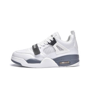 MXGM Microfiber Leather Low top Skateboard Shoes Unisex White Gray