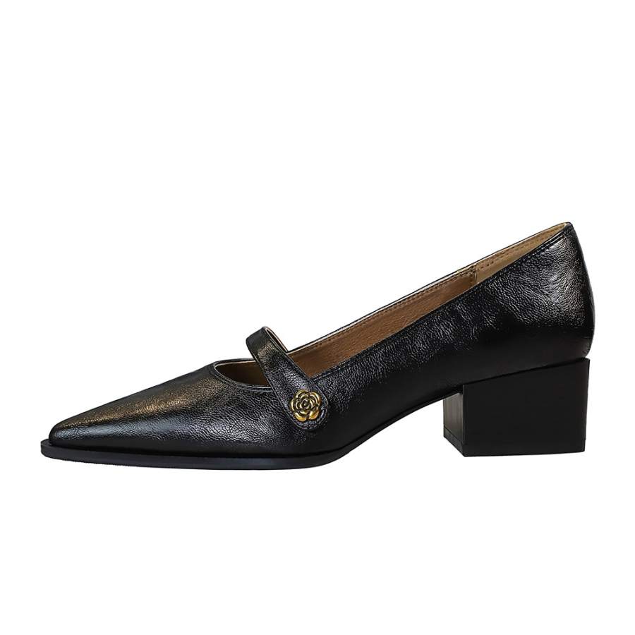 QITUMAUL Pu Mary Jane Shoes Women's