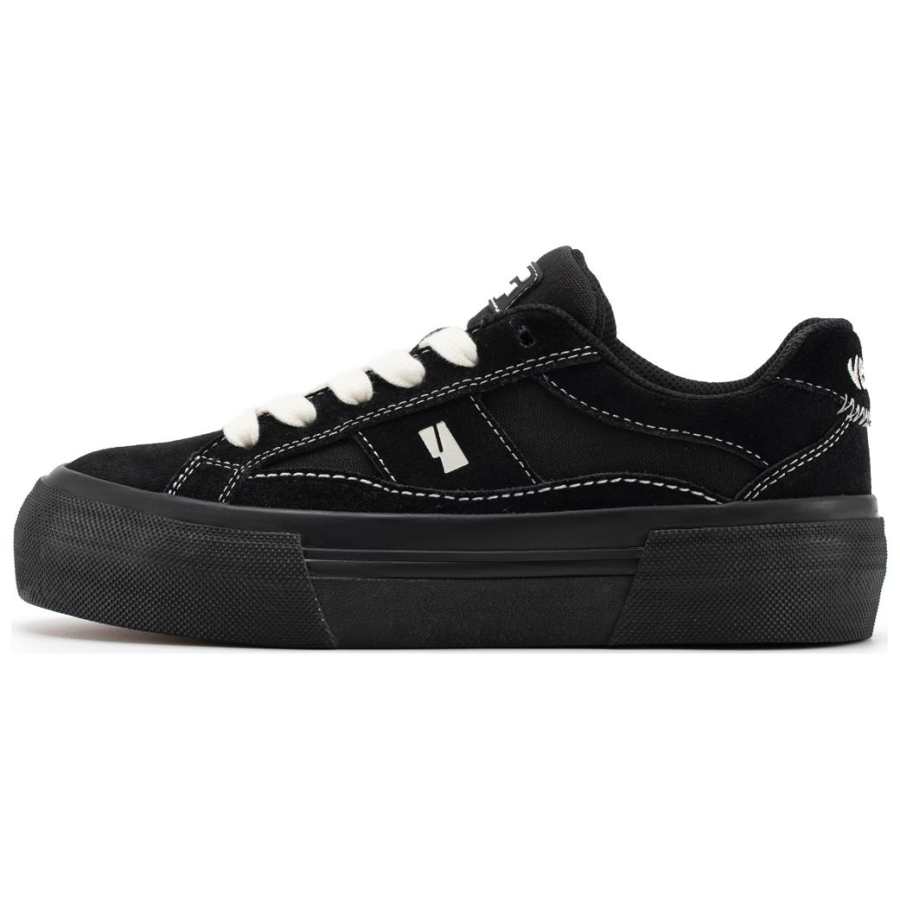 VEEMES 235S Cushioning Low top Skateboard Shoes Unisex Black