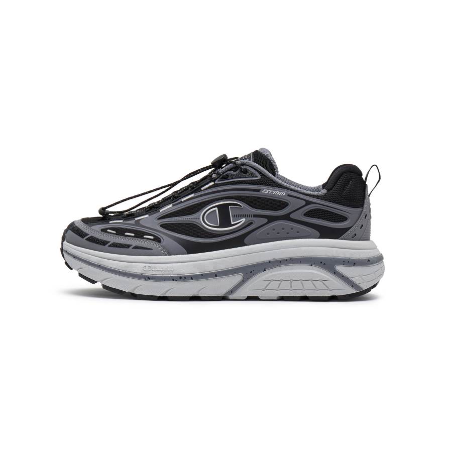 Champion Synthetic Leather Low top Running Shoes Men's Black/Smoke Gray