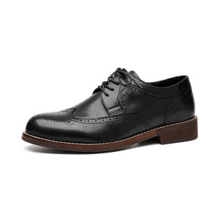 GZZ Dress Shoes Men's Low Top Black
