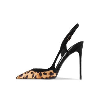 Ganxiaojie High Heels Women's Leopard Print Black