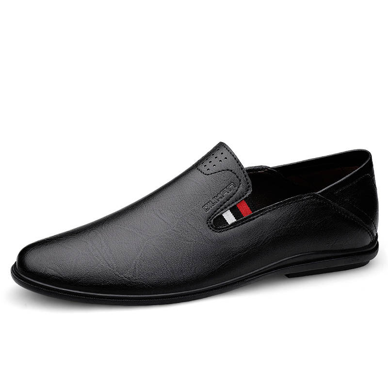 DILIKAN Cow Split Leather Casual Shoes Men's Black