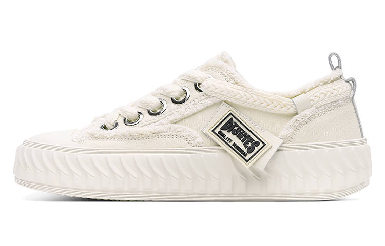 Dickies Trendy Comfortable Versatile Low top Canvas Shoes Women's Beige