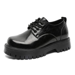 JETRAM Hidden Wedge 7 Cm Microfiber Leather Casual Shoes Men's Black