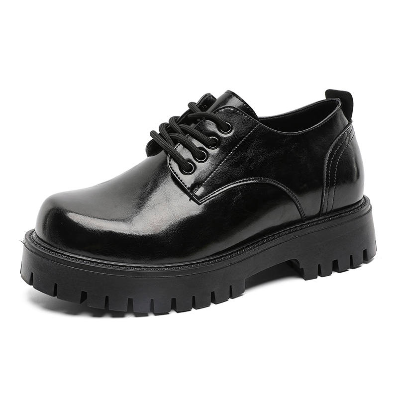 JETRAM JETRAM Hidden Wedge 7 Cm Microfiber Leather Casual Shoes Men's Black