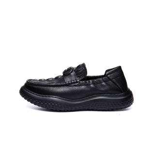SHERIDAN Cow Leather Business Casual British Style Loafers Men's Black