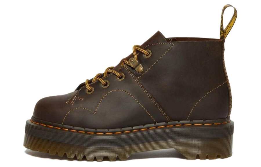 Dr.Martens Dr.Martens Leather Ankle Length Combat Boots Unisex Brown