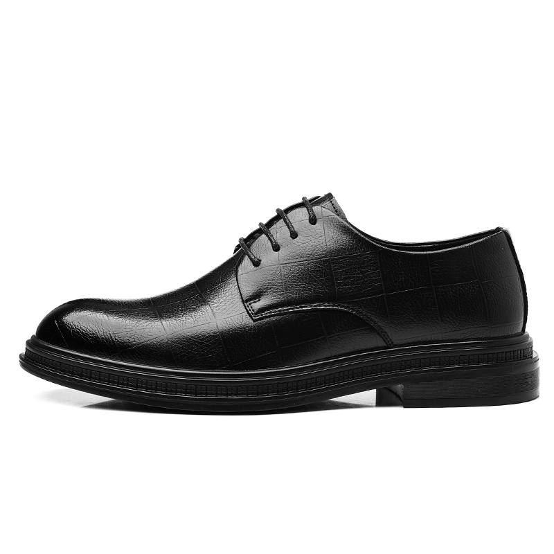 POPULAR ROUSE PR Cow Split Leather Casual Shoes Men's Black