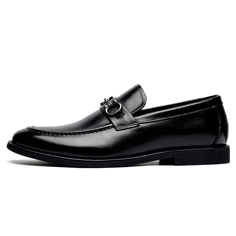 XIBUGONGYANG Casual Leather Shoes Men's Low Top Black/Brown