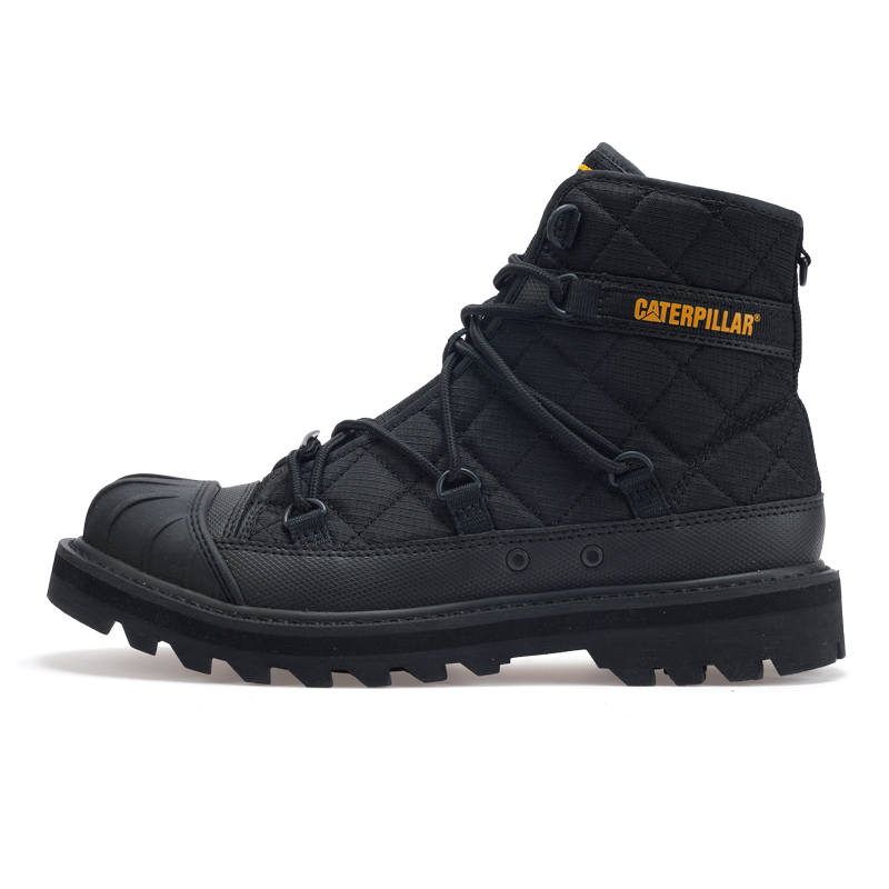 CAT Nigel Cabourn x CAT Omaha Alt Lace Leather Abrasion Resistant Slip Resistant Short Outdoor Shoes Unisex Black