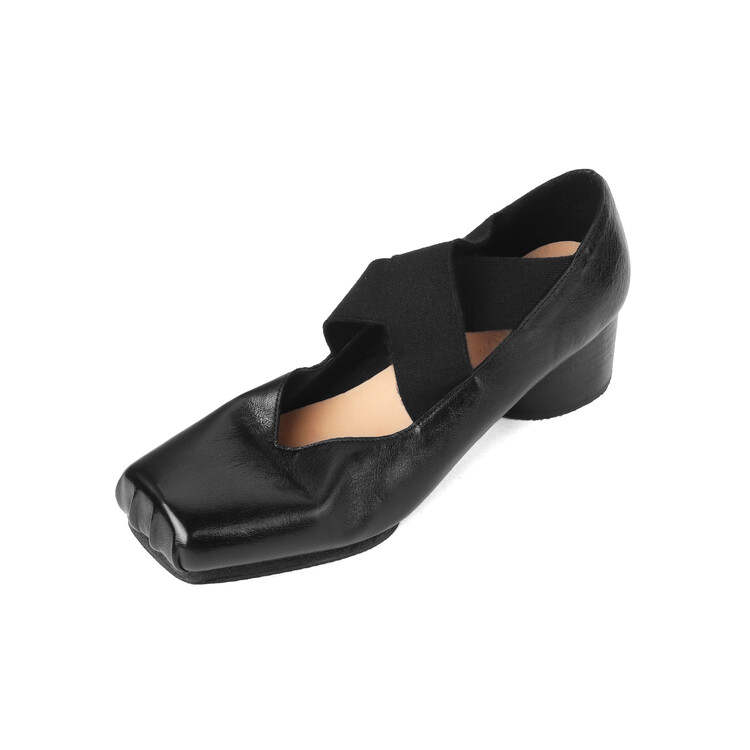 SUYANJIAO Horse Leather Mary Jane Shoes Women's