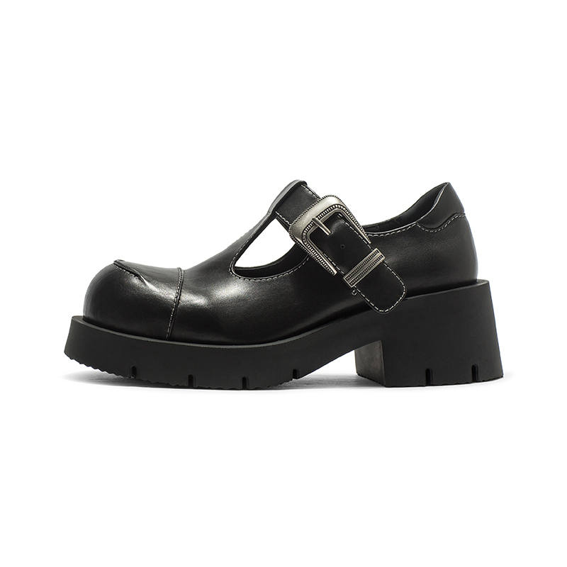 Coup De Foudre Top Grain Cow Leather Mary Jane Shoes Women's
