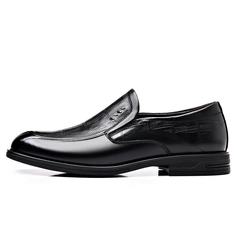 SHUPATE Cow Leather Dress Shoes Men's Black