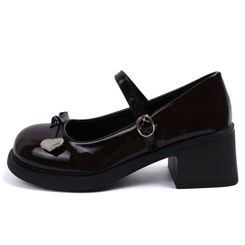 Aimilian Pu Chunky Heel Mary Jane Shoes Women's
