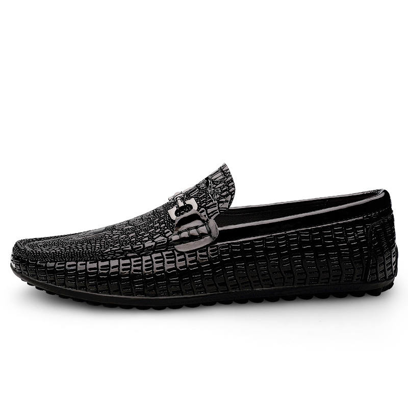 YINGLUNQISHI Top Grain Cow Leather Gommino Loafers Men's