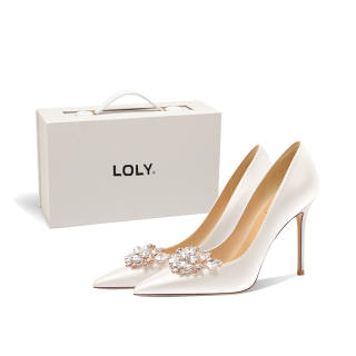 LOLY French Wedding Shoes Slim Heel High Heels Women's
