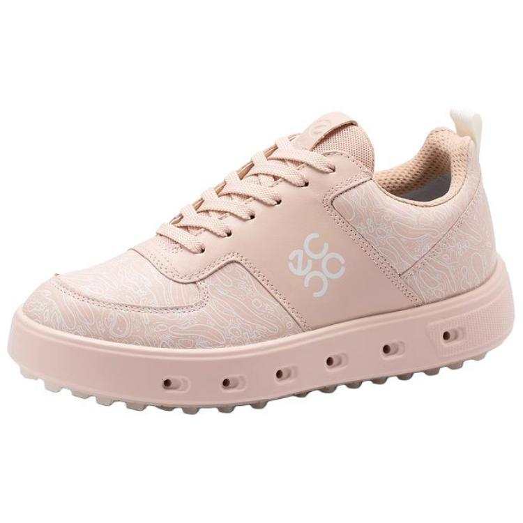 Ecco Golf Street 720 Cow Leather Low top Skateboard Shoes Women's Pink