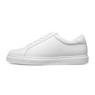 THOM WILLS White Sneakers Breathable Abrasion Resistant Cushioning Stylish Skateboarding Shoes Unisex White