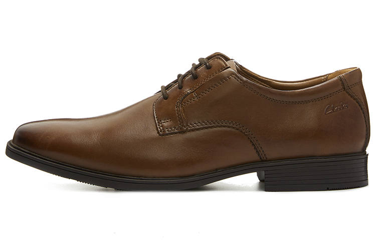 Clarks Cow Leather Dress Shoes Men's Dark Umber