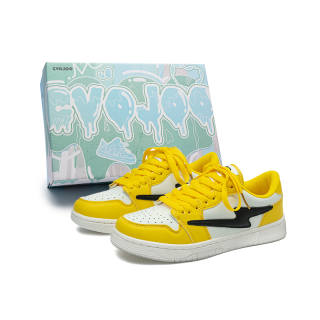 CVOJOO Gift Box Set Low top Skateboard Shoes Unisex White Black Yellow