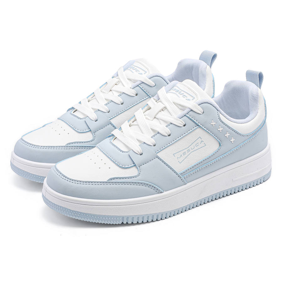 MESUCA Low top Skateboard Shoes Unisex Blue White