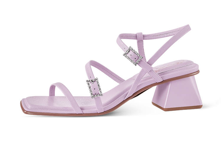 7or9 Lavender One Strap Sandals 5CM Women's Light Purple