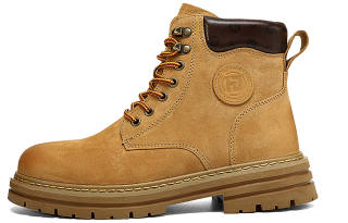 HeeDimensional Yellow Boots Short Workwear Combat Boots Unisex
