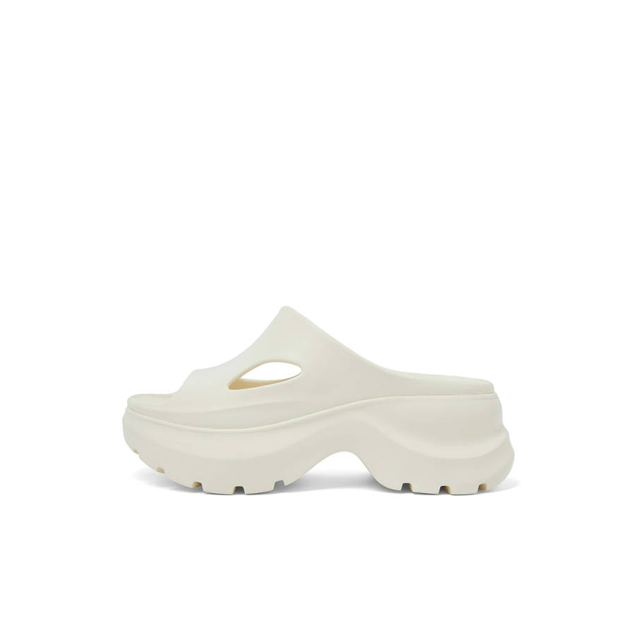 COMELY Slide Slippers Women's Ecru/Silver/Black