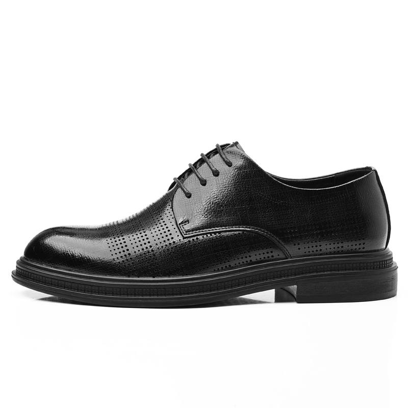 POPULAR ROUSE PR Cow Split Leather Dress Shoes Men's Black