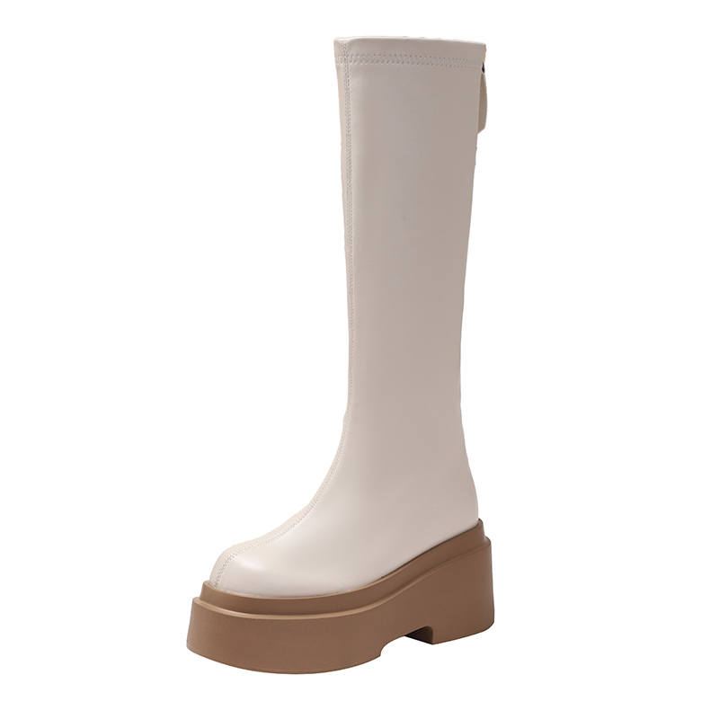 JIUXINGDAO Cow Leather Knee high Boots Women's