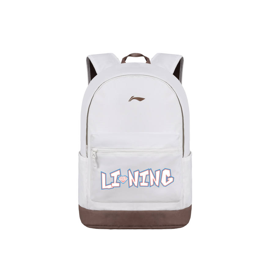 Li-Ning Li Ning Polyester Backpack Unisex Beige